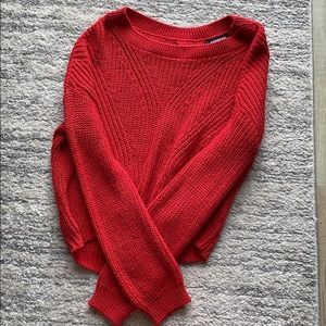 Express red slouchy sweater